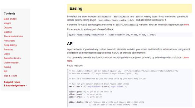 royal slider documentation