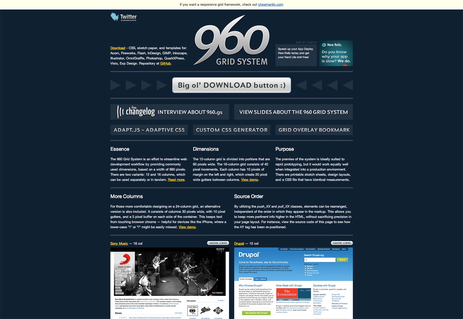 960 Grid System Site